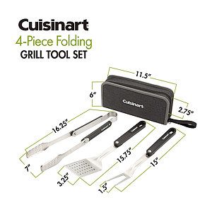 Cuisinart Outdoors® 4-Piece Folding Grill Tool Set