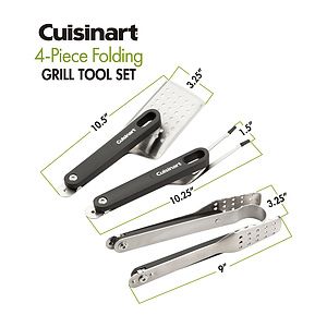Cuisinart Outdoors® 4-Piece Folding Grill Tool Set