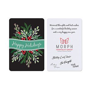 Festive Flourish Holiday Greeting Card