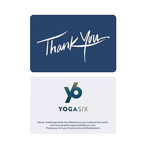 Deep Blue Thank You Greeting Card