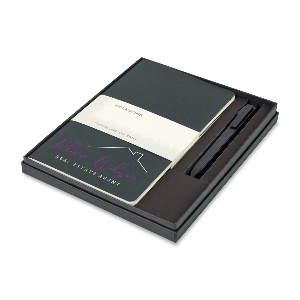 Moleskine® Large Cahier and GO Pen Gift Set