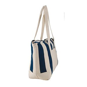 Large Striped Canvas Tote