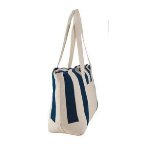 Large Striped Canvas Tote