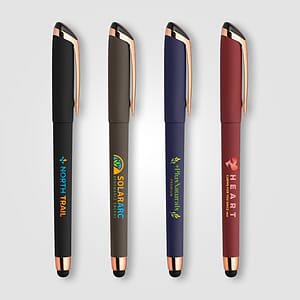 Gazelle Gel Softy Rose Gold Pen w/ Stylus