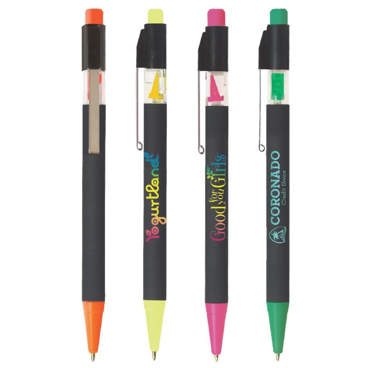 Custom Colored Ink Pens Soft-touch Neon Ink Colors Personalized Imprinted  Message of Choice 12 Pack FREE PERZONALIZATION & SHIPPING 