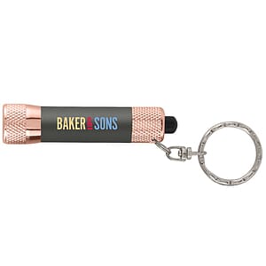 Chroma Softy Rose Gold Metallic - LED Flashlight with Keyring