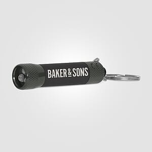Chroma Softy Monochrome Metallic - LED Flashlight with Keyring