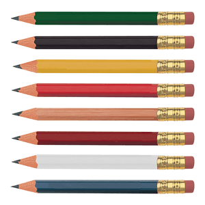 Golf Pencil (Hex with eraser)