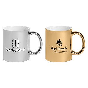 Deco - 11 oz. Metallic Ceramic Mug