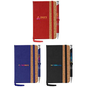 Miller Cork Notebook & Tres-Chic Pen Gift Set