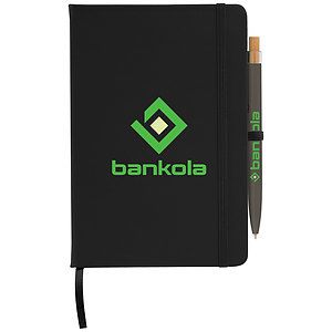 Wilde Recycled Hard Cover Journal & Pen Set - A5 5.5'' x 8.3''