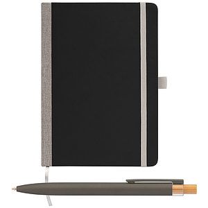 Steinbeck Recycled Hard Cover Journal  Pen Set - A5 5.9'' x 8.3''