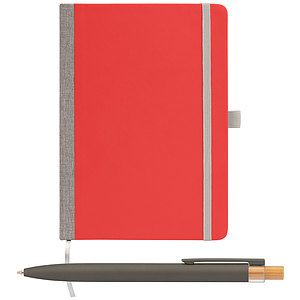 Steinbeck Recycled Hard Cover Journal  Pen Set - A5 5.9'' x 8.3''