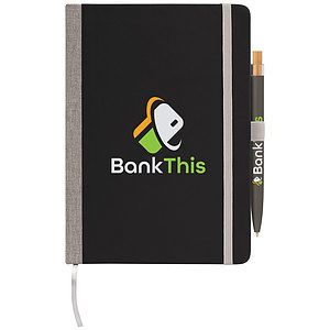 Steinbeck Recycled Hard Cover Journal  Pen Set - A5 5.9'' x 8.3''
