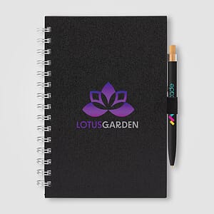 Terra Recycled Milk Carton Hard Cover Spiral A5 Notebook & Reborn Pen Set