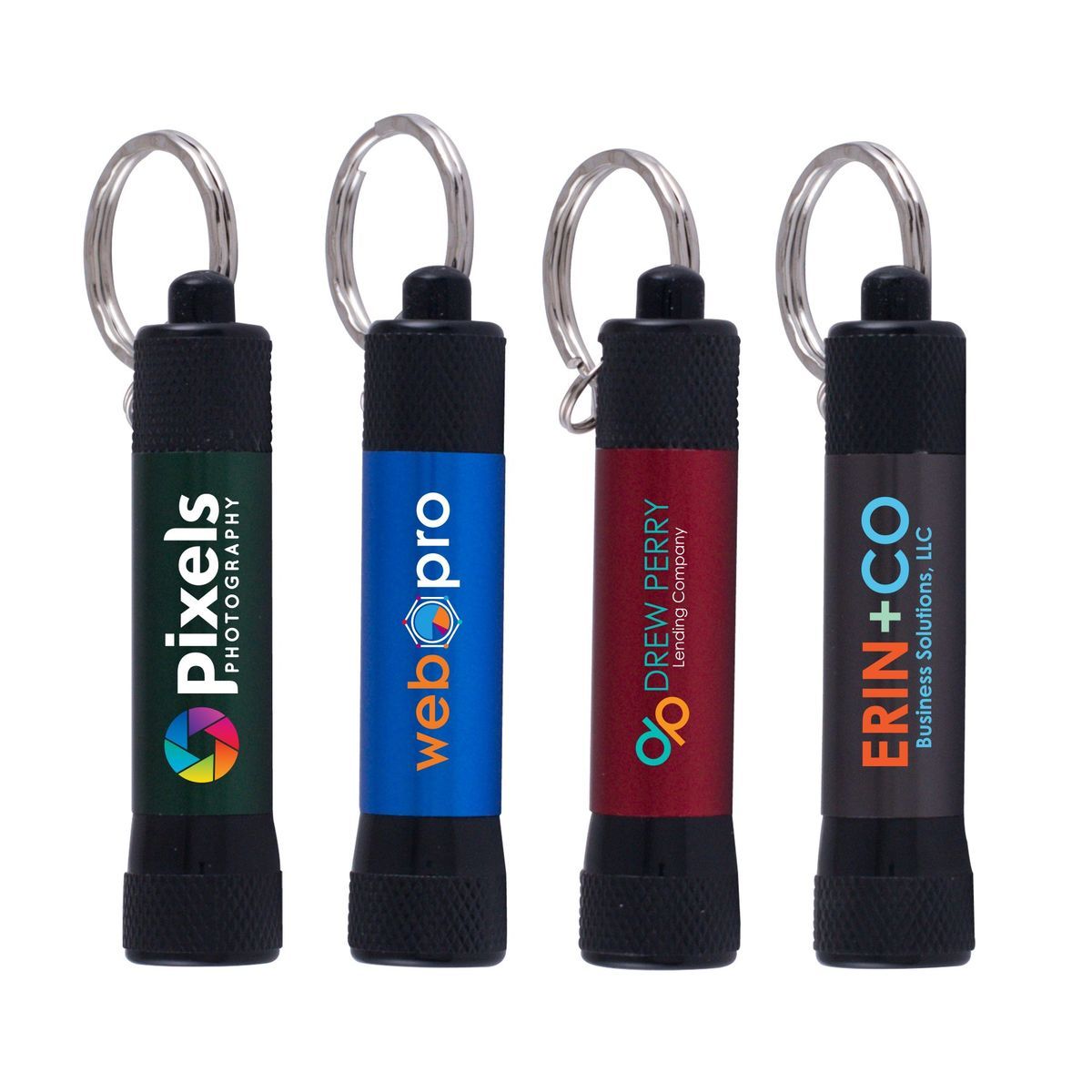 Chroma midnight led flashlight keyring Brandextenders