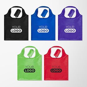 Santorini - Foldaway Shopping Tote Bag - 210D Polyester