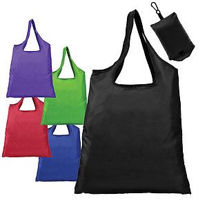 Santorini - Foldaway Shopping Tote Bag - 210D Polyester