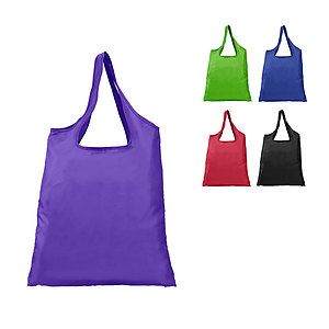Santorini - Foldaway Shopping Tote Bag - 210D Polyester