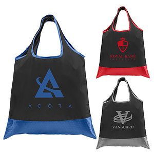 Zurich - Foldaway Shopping Tote Bag - 210D Polyester, 420D RipStop Trim