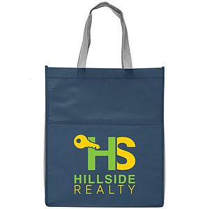 Rome RPET - Recycled Non-Woven Tote with 210D RPET Pocket