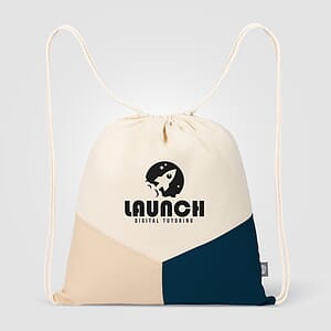 Rio™ Drawstring Bag - 5 oz. Recycled Cotton Blend with Jute