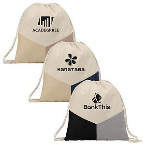 Triad - Multicolor Recycled Cotton Drawstring Bag