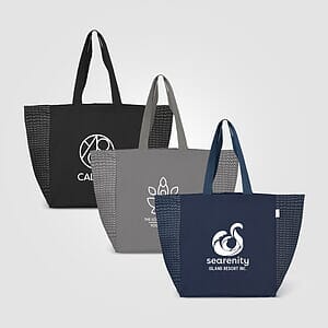 Toronto Recycled Cotton Chevron Tote Bag  8 oz