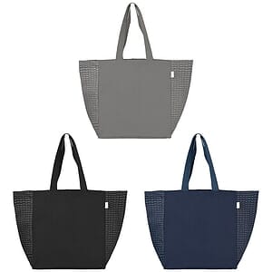 Toronto Recycled Cotton Chevron Tote Bag  8 oz