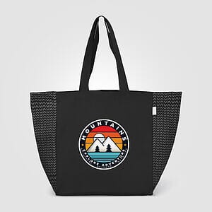 Toronto Recycled Cotton Chevron Tote Bag  8 oz