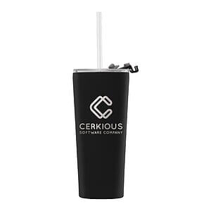Excalibur - 21 oz. Double-Wall Stainless Tumbler with Straw​​