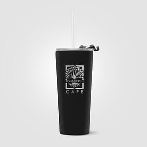 Excalibur - 21 oz. Double-Wall Stainless Tumbler with Straw​​