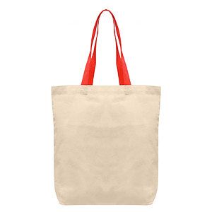 Tonga - 5 oz. Natural Cotton Tote w Color Straps