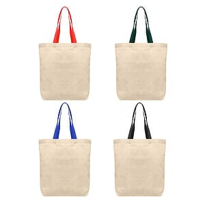 Tonga - 5 oz. Natural Cotton Tote w Color Straps