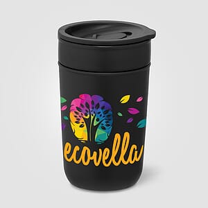 Danube - 12 oz. Ceramic Tumbler with Recycled Plastic Exterior & Lid
