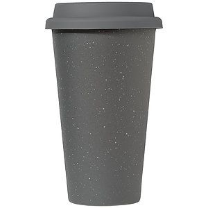 Equator - 9 oz. Double Wall Ceramic Tumbler with Silicone Lid