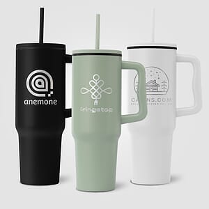 Polar - 40 oz. Stainless Steel Tumbler with Plastic Liner and Straw