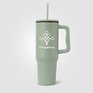 Polar - 40 oz. Stainless Steel Tumbler with Plastic Liner and Straw