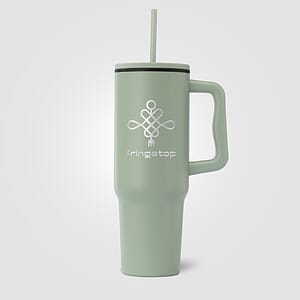Polar - 40 oz. Stainless Steel Tumbler with Plastic Liner and Straw