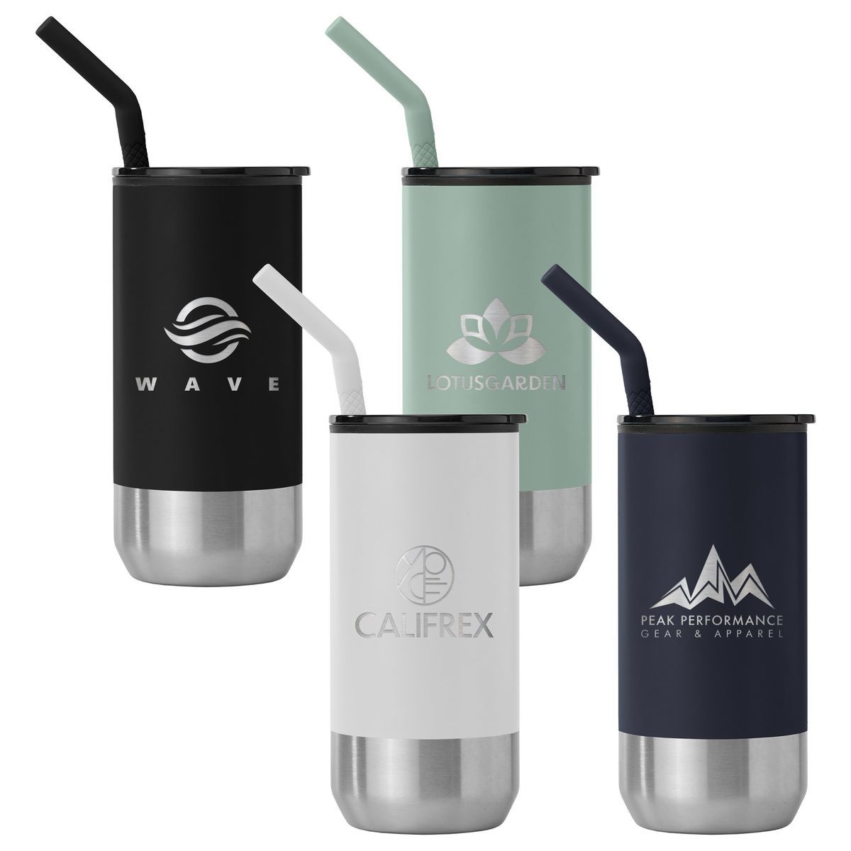 Atlantis - 16 oz. Double Wall Tumbler - Stainless with Recycled RPP Inner
