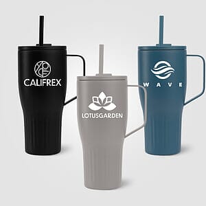 Majesty Recycled Stainless Steel Straw Tumbler - 30 oz.