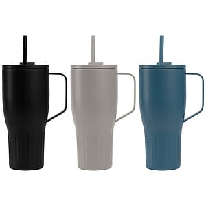 Majesty Recycled Stainless Steel Straw Tumbler - 30 oz.