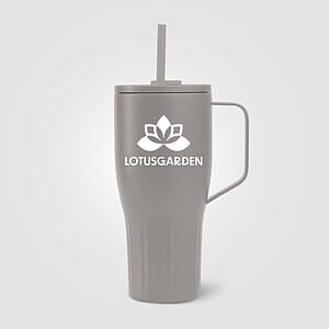 Majesty Recycled Stainless Steel Straw Tumbler - 30 oz.