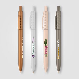 Vale Recycled Plastic Diamond Textured Metallic Pen