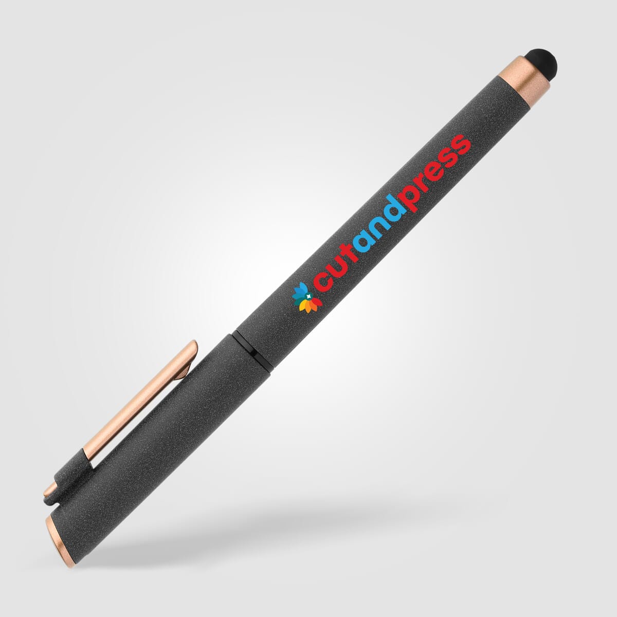 York Recycled Plastic Bronze Trim Stylus Gel Pen