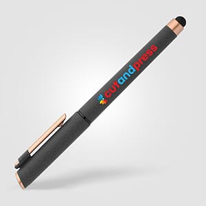 York Recycled Plastic Bronze Trim Stylus Gel Pen