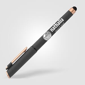 York Recycled Plastic Bronze Trim Stylus Gel Pen
