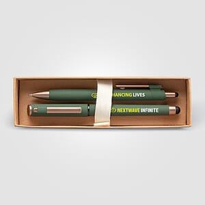York Recycled Plastic Bronze Trim Pen Gift Set