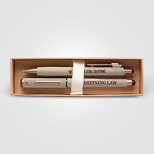 York Recycled Plastic Bronze Trim Pen Gift Set