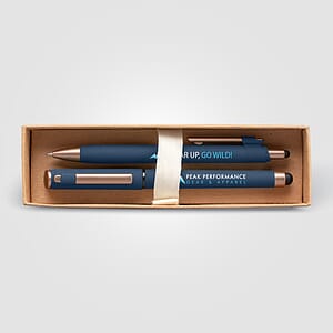 York Recycled Plastic Bronze Trim Pen Gift Set